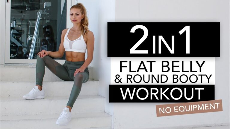 2 in 1 – FLAT BELLY & ROUND BOOTY WORKOUT  // No Equipment | Pamela Reif