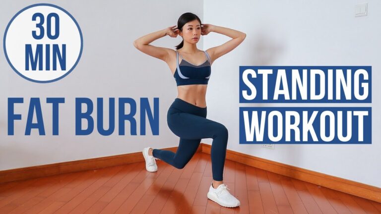 30 min Full Body Fat Loss Standing Workout (No Jumping) | Quiet Cardio, No Yoga Mat Needed ~ Emi