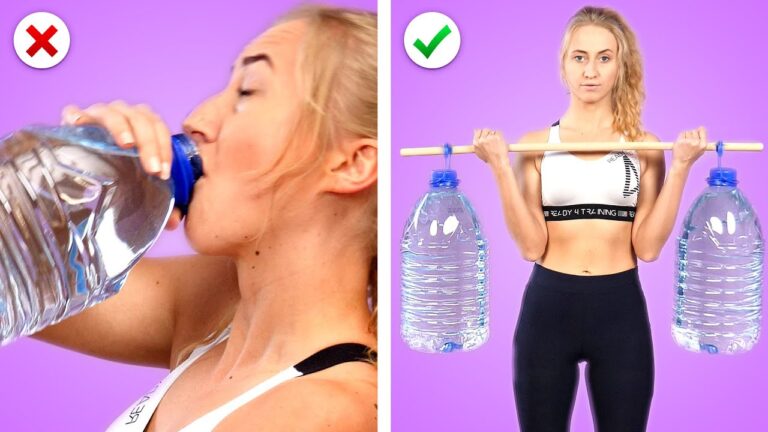 GET SLIM AT HOME! 20 Fun HOME WORKOUT Hacks! Fitness Life Hacks by Crafty Panda