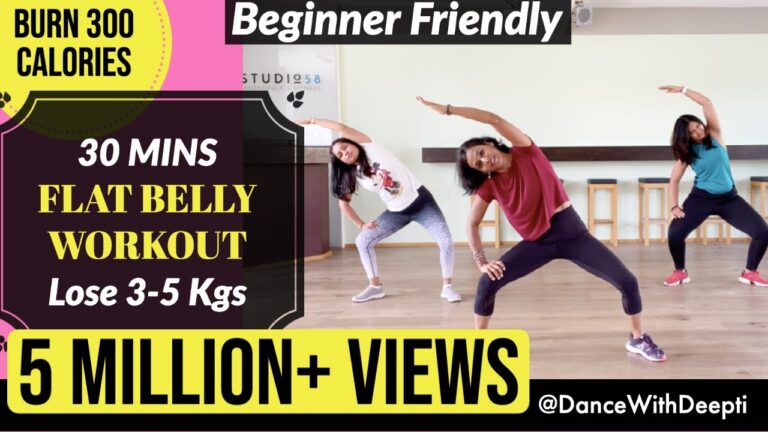 30mins DAILY FLAT BELLY Workout  – Beginner Bollywood | Easy Exercise to Lose weight 3-5kgs