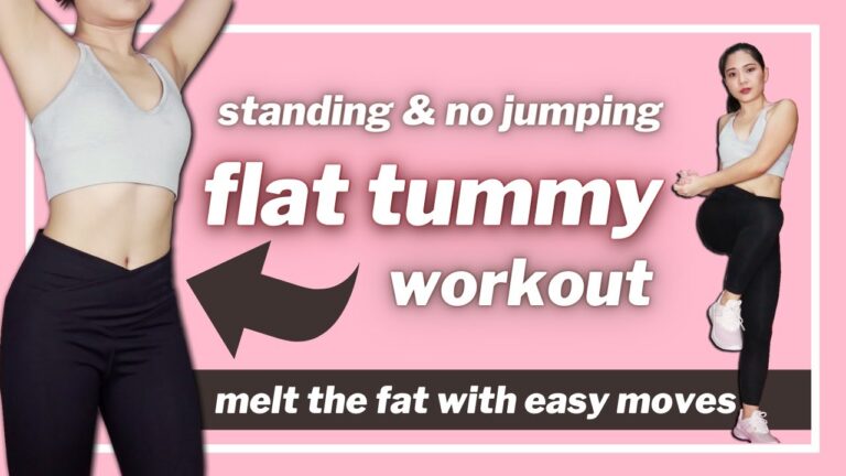 FLAT TUMMY Workout ♥ Melt Belly Fat in 10 Minutes! (Standing No Jump HIIT workout)