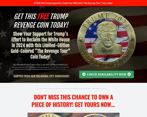 Trump 2024 Gold Coin – Get it FREE Today!