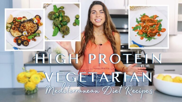 3 Healthy High Protein Vegetarian Recipes | Mediterranean Diet Meal Prep | Quick and Easy Recipes