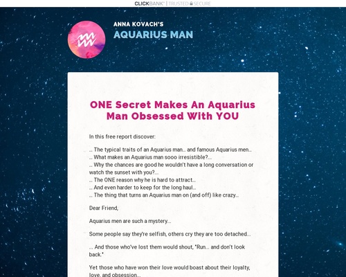 Aquarius Man Secrets