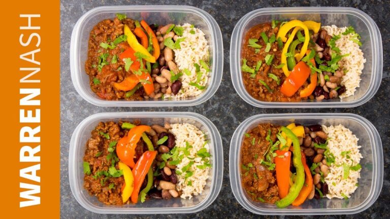 Chilli Beef Meal Prep Recipe – High Protein with Lean Ground Beef – Recipes by Warren Nash