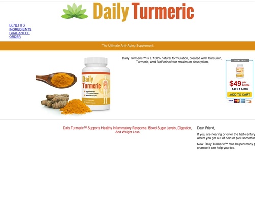Daily Turmeric for inflammation, insomnia, blood-sugar, and digestion.