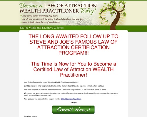 Law of Attraction Wealth Practitioner Certification