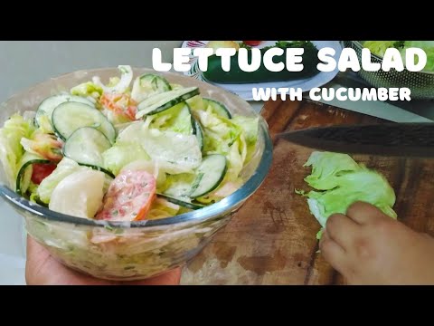 LETTUCE SALAD with CUCUMBER & TOMATOES | HEALTHY SALAD