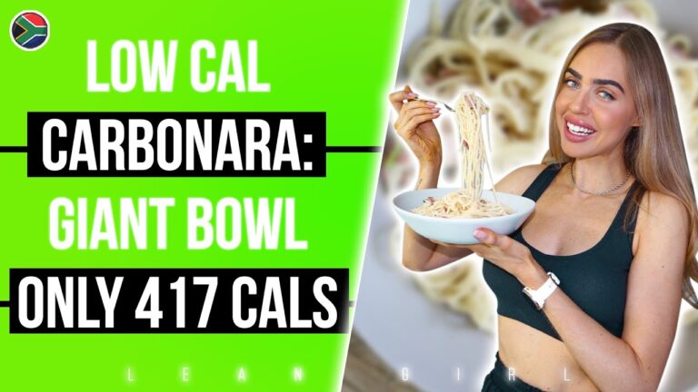Lean Girl Low Calorie Protein Carbonara: Only 417 Calories for a giant bowl of pasta! 🍝