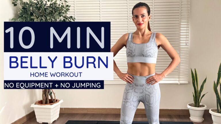 10 Minute Belly Burn Home Workout (No Jumping + No Equipment)