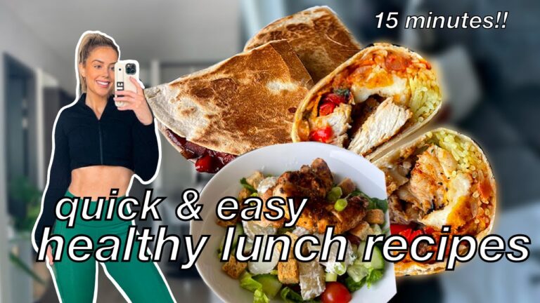 3 QUICK & EASY LUNCH RECIPES | Low calorie & high protein