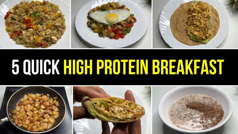 5 Quick and Easy High Protein Breakfast Recipes you must try !! 🇮🇳