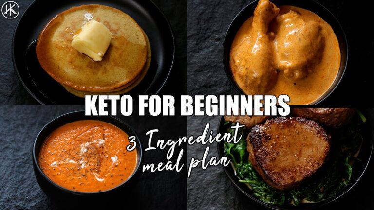 Keto for Beginners – 3 Ingredient Keto Meal Plan #4 | How to start Keto | Free Keto Meal Plan