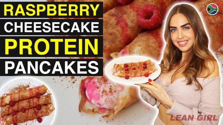 LEAN GIRL: Low Calorie Protein Pancakes| Raspberry Cheesecake Filled Pancakes| Only 291 Calories