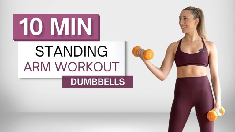 10 min STANDING ARM WORKOUT | With Dumbbells | Upper Body | No Pushups