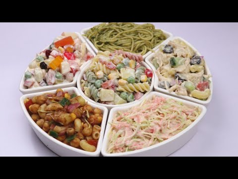 6 Easy Different Salad Recipes,Salad  Bar Restaurant Style(Ramadan Special )By Recipes Of The World