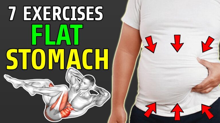Best 7 Exercises For Flatter stomach | How To Get A Flat Belly Workout At Home (No Equipment Needed)
