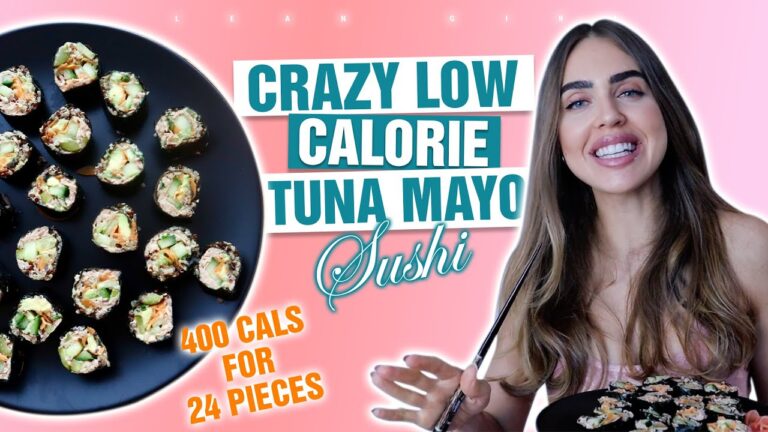 LEAN GIRL Low Calorie Sushi Recipe – Only 400 Cals for 24 Pieces 😱🍱