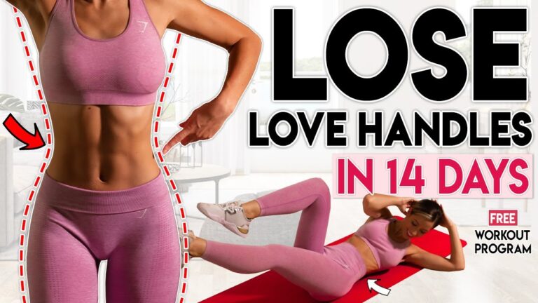 LOSE LOVE HANDLES and BELLY FAT in 14 Days | Home Workout