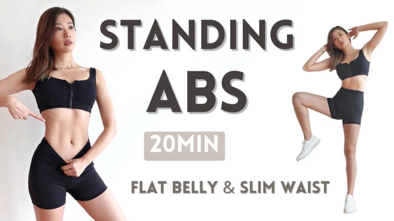 20 min STANDING ABS Workout for Ab Lines, Small Waist & Flat Belly ~ Emi