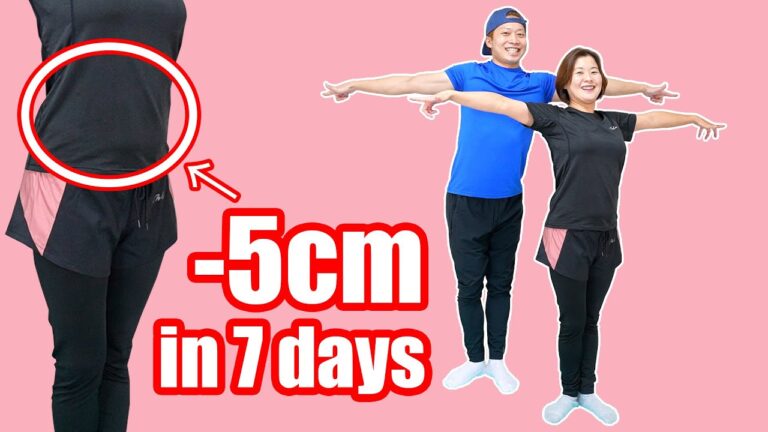[-5cm in 7 days] Lose belly fat right after exercising! Abs workout while standing! 運動後すぐに細くなります！