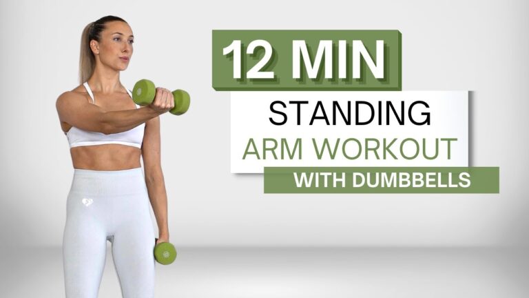 12 min STANDING ARM WORKOUT | With Dumbbells | No Pushups
