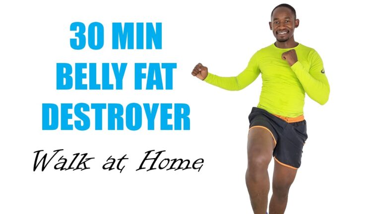 FUN Walk at Home Exercise to Destroy Belly Fat Fast – 30-Minute Belly Fat Destroyer