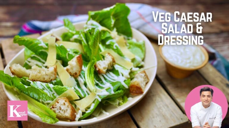 Veg Caesar Salad Recipe | Eggless Cesar Dressing | Healthy Veg Salad | Kunal Kapur Healthy Recipes
