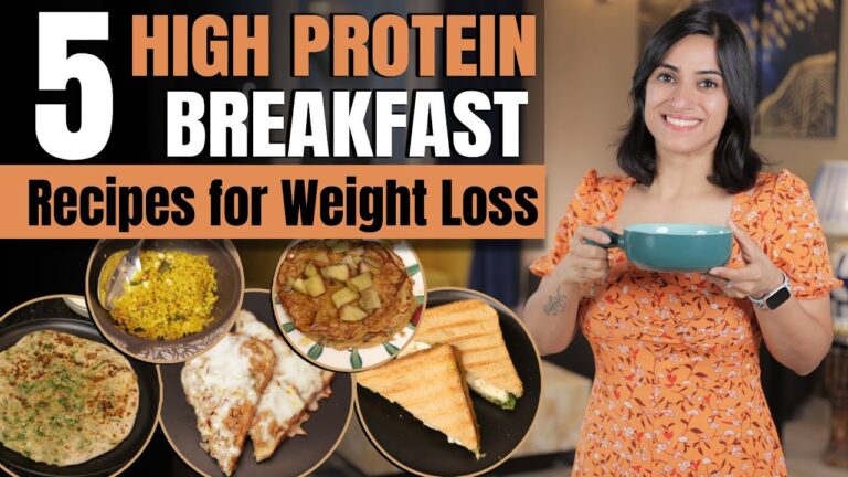 5 High Protein BREAKFAST RECIPES (QUICK AND HEALTHY RECIPES for WEIGHT LOSS) | By GunjanShouts