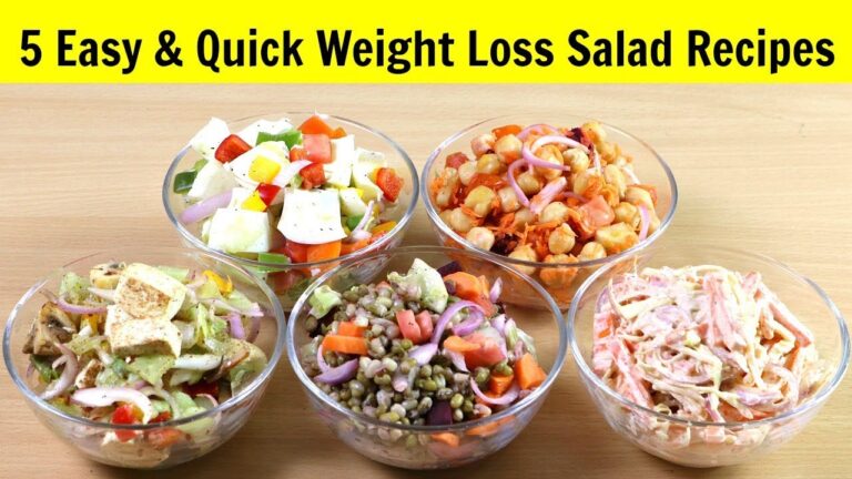 ५ झटपट और आसान सलाद वजन कम करने के लिए | Weight Loss Recipe | Salad | Diet Recipe | KabitasKitchen