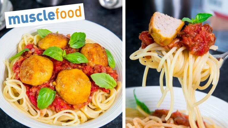 LEAN Turkey Spaghetti Meatballs Recipe – 27G PROTEIN p/serving – Muscle Food Recipes