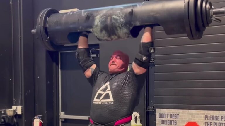 Mitchell Hooper Log Presses 195 Kilograms (430 Pounds) for Two Reps During Arnold Strongman Classic Prep