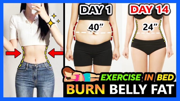 DO IN BED BEFORE SLEEP | EASY BELLY FAT WORKOUT | Get a Small Waist and Flat Stomach in 2 weeks