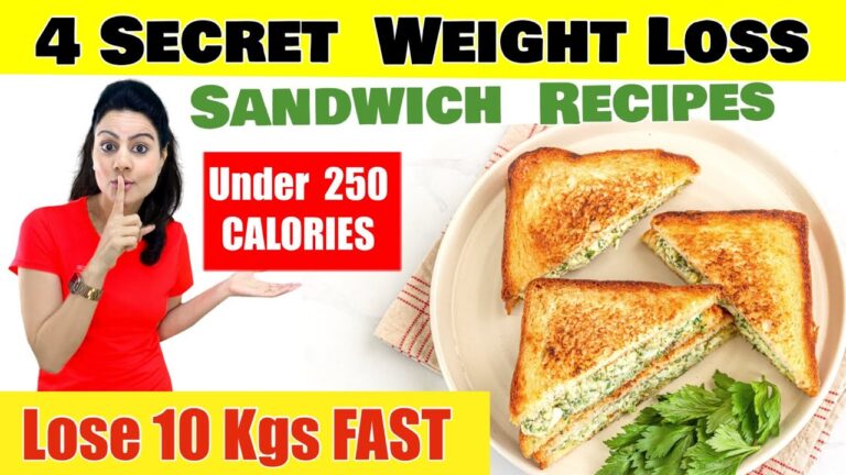 Lose 10 Kgs Fast – My 4 Secret Sandwich Recipes For Weight Loss ( 250 Calories ) Breakfast / Lunch