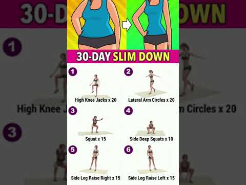 30 Days Slim Down Exercise At Home🔥 #shorts #youtubeshort #shortvideo