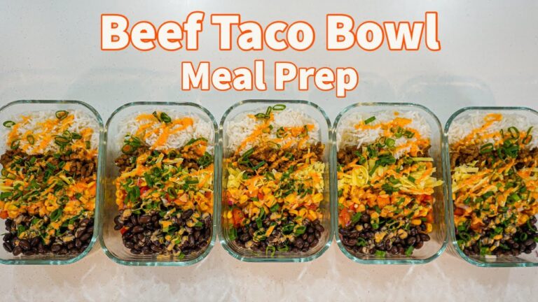 High Protein Beef Taco Bowl Recipe | Perfect Weight Loss Meal Prep Episode 16