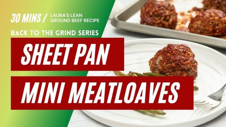 Laura's Lean Sheet Pan Mini Meatloaves & Green Beans Recipe