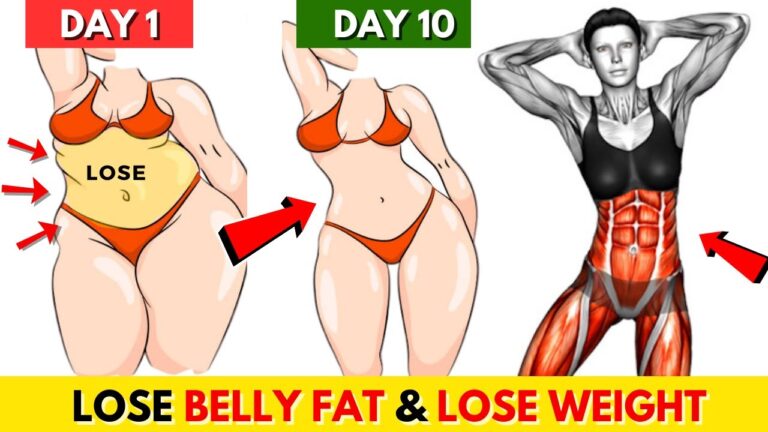 5 Minute Exercise 🔥 To Lose Belly Fat & Lose Weight | 7 Day Challenge (Get Flat Stomach In 10 Days)
