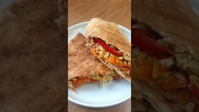 I cannot stop eating this wrap! Easy Vegan Wrap Recipe #shorts