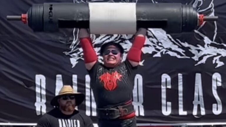 Inez Carrasquillo Sets Log Lift World Record of 145.9 Kilograms (321.6 Pounds)