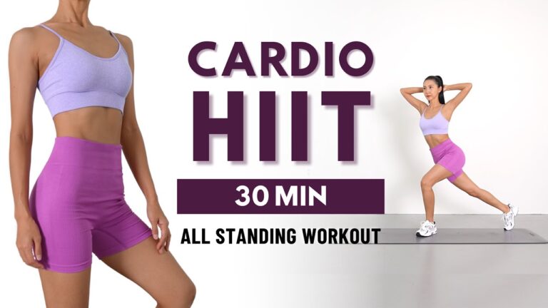 30 MIN CARDIO HIIT WORKOUT – All Standing , Intense Full Body Fat Burn at Home