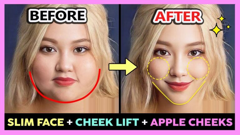 ✨ EXERCISE FOR SLIM FACE + CHEEK LIFT + APPLE CHEEKS | Reduce Face Fat, Get cute fuller cheeks