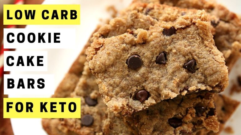 KETO RECIPES | Chocolate Chip Cookie Cake Bars | Easy Low Carb Keto Desserts