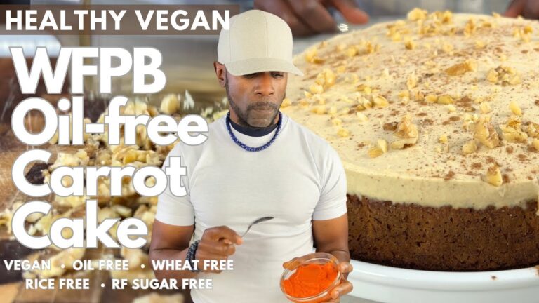 Healthy Vegan WFPB Carrot Cake- Oil-free, Wheat-free, Refined-Sugar free