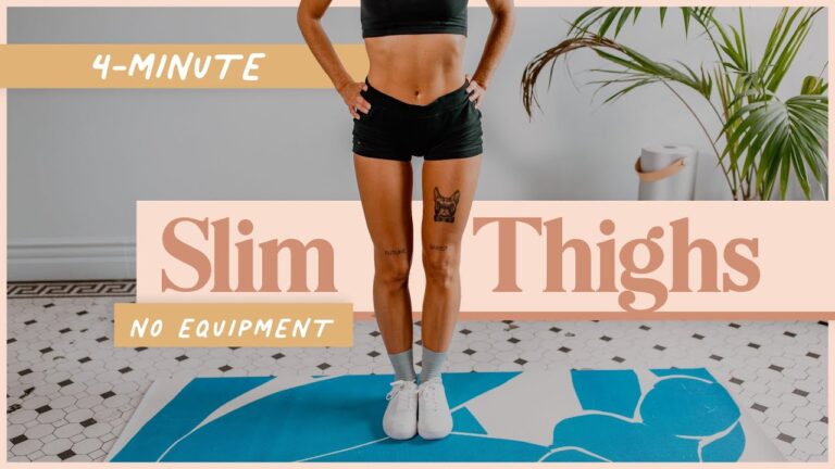 4-Minute SLIM THIGHS Workout (No Equipment)