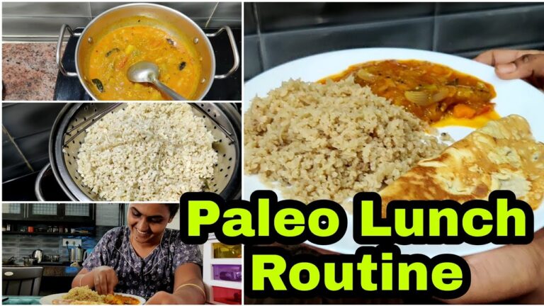 Paleo lunch routine Day 1 | பேலியோ மத்திய சாப்பாடு | Paleo Rice, Sambar | Raji's Kitchen
