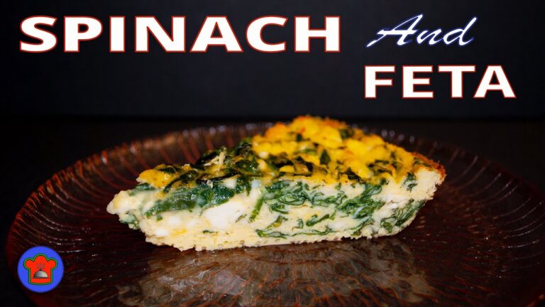 Spinach and Feta Cheese Egg Bake | 150 Calories per slice | Paleo Diet Recipe | Creative Cooking