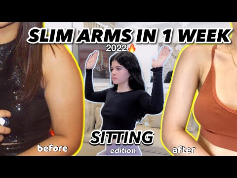 4 MIN Arm Workout Series | how to slim down arms in one week while sitting *guaranteed result*