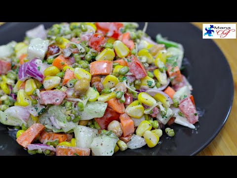 హెల్తి వెజిటబుల్ స్ప్రౌట్ సలాడ్ Healthy Vegetable Sprout Salad Recipe in Telugu