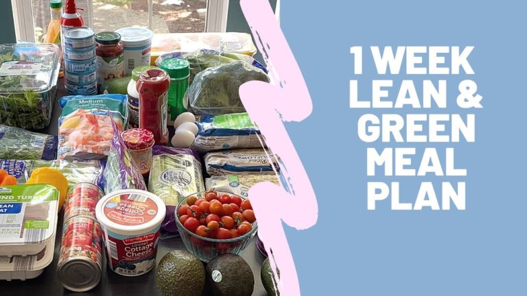 1 Week Meal plan for SUPER EASY Lean and Green Recipes for the 5&1